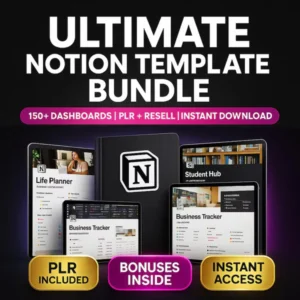 Ultimate 150+ Notion Template Bundle
